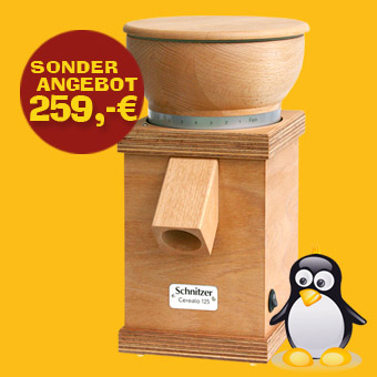 Getreidemühle Schnitzer Cerealo 125 Sonderangebot Getreidemühle Schnitzer Cerealo 125 - Sonderpreis