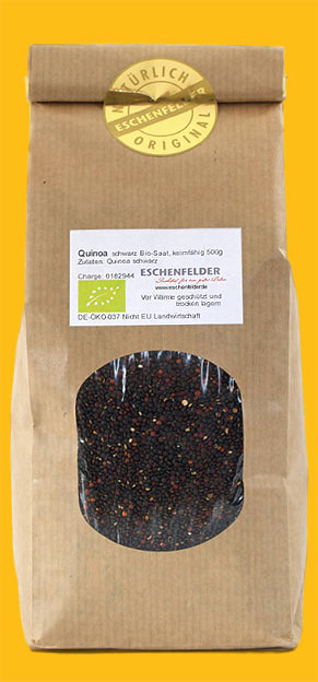 Quinoa Schwarz, keimfähige Bio-Saat, 500 g, Eschenfelder