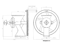 Maße der Diamant Handmühle mit Stahlmahlwerk