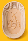 Gärkörbchen mit Bienen-Motiv