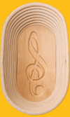 Gärkörbchen oval mit Notenschlüssel-Motiv