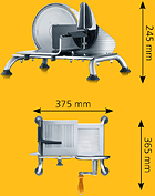 Maße Allesschneider Graef Manuale H 9