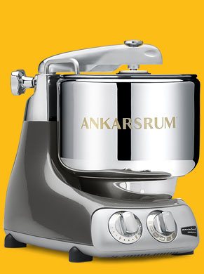 Ankarsrum - Assistent Original - 6230 Black Chrome - silber-grau