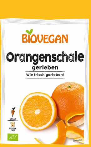 Orangenschale gerieben 9g, BIO von Biovegan