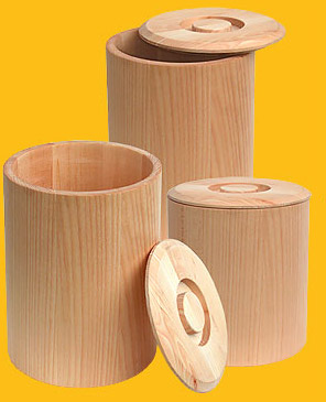 3er-Set Holzdosen aus Linde