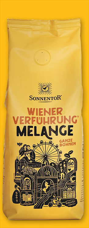 Wiener Verführung - Melange Kaffee ganze Bohne, 500g, Sonnentor, kontrolliert biologischer Anbau