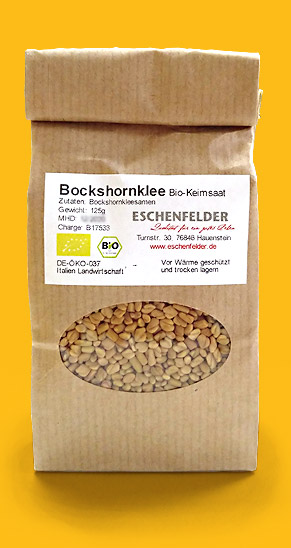 Keimsaat Bockshornklee aus biologischem Anbau