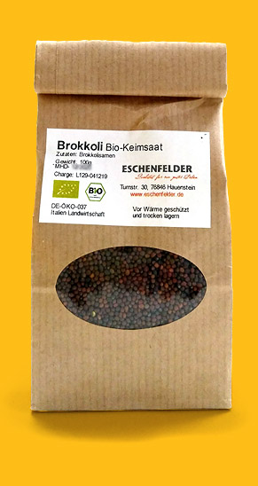 Keimsaat Brokkoli aus biologischem Anbau