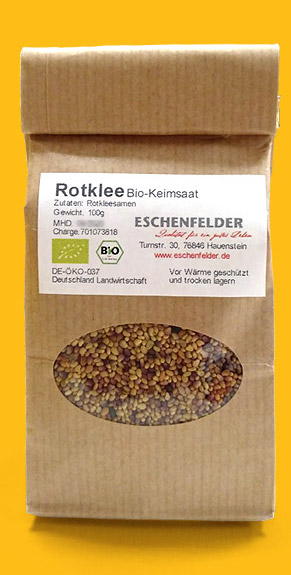 Dürr Bio keimsprossen "rotklee keimsaaten barreaux EUR 3,45/100 g