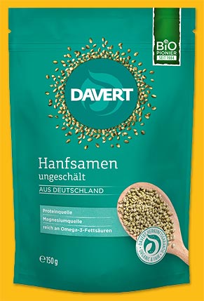 Hanfsamen 150g,  Davert, Bio-Hanf 