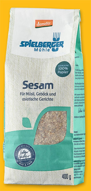 Sesam, demeter, 400 g,  Spielberger Mühle, Bio-Sesam biodynamischer Anbau