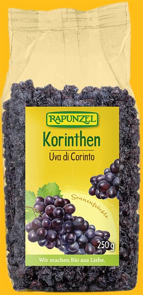 Korinthen, 250 g, kontrolliert biologischer Anbau, Rapunzel