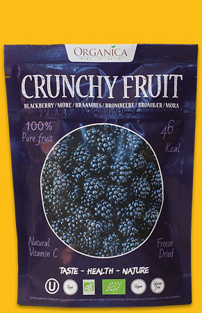 Bio-Brombeeren, Crunchy Fruit, gefriergetrocknet, 16 g, Organica