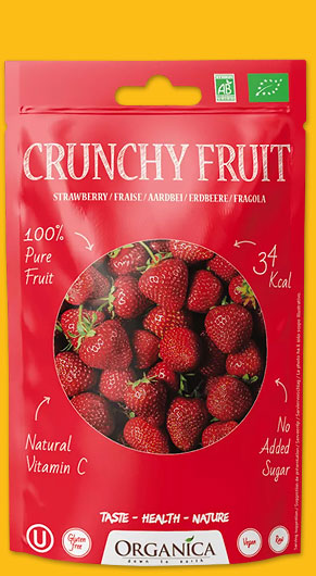 Bio-Erdbeeren, gefriergetrocknet, 12 g, Organica