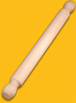 Pizzarolle, Teigroller aus Buche 39 cm