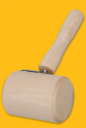 Teigroller, zylindrisch aus Holz