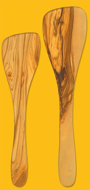 Pfannenwender aus Olivenholz 25 cm und 30 cm Länge