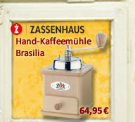 Zassenhaus Hand-Kaffeemühle Brasilia natur
